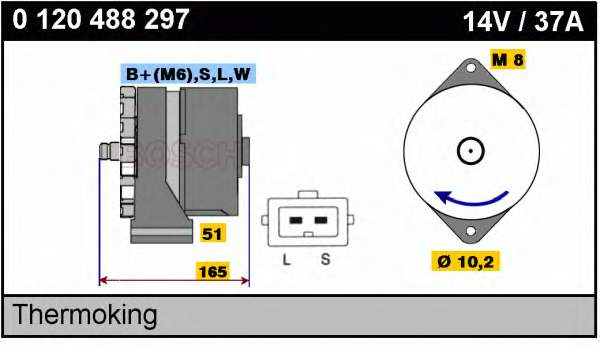 0120488297 Bosch gerador