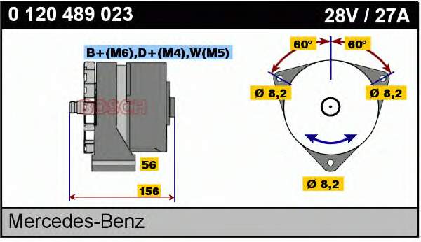 0120489023 Bosch gerador