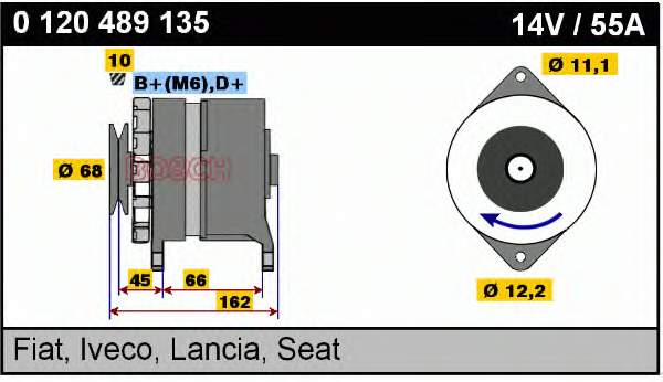 Gerador 0120489135 Bosch