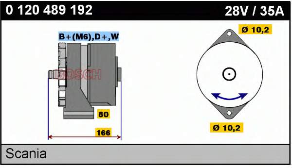 0120489192 Bosch gerador