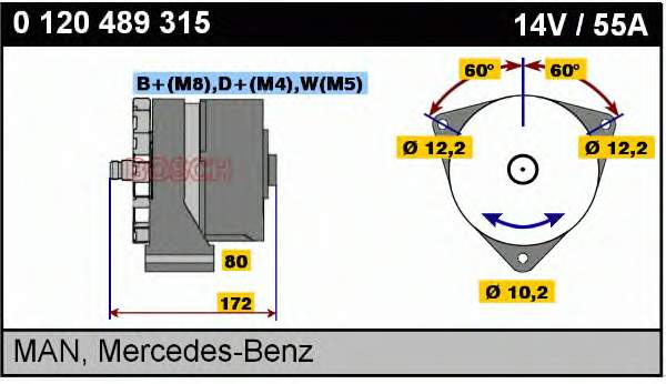 0120489315 Bosch gerador