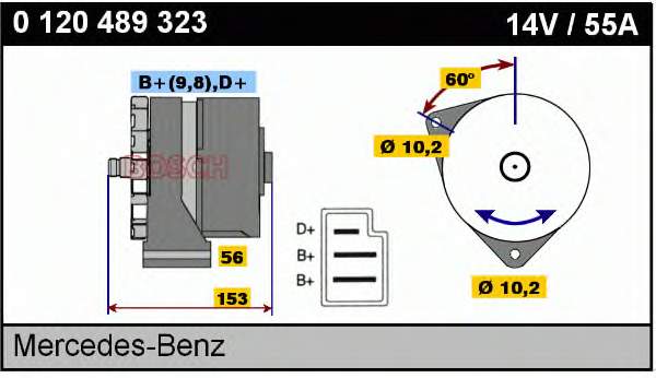 0120489323 Bosch gerador