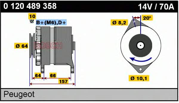 0120489358 Bosch gerador