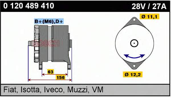 0120-489-410 Bosch gerador