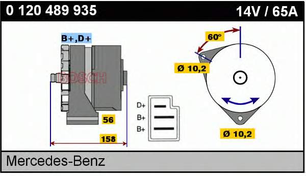 0120489935 Bosch gerador