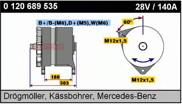 A0111545002 Mercedes gerador