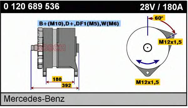 0.120.689.536 Bosch gerador