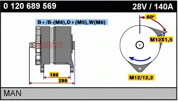 0120689569 Bosch gerador