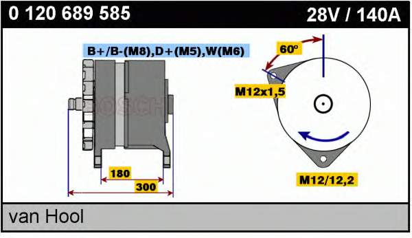 0120689585 Bosch gerador