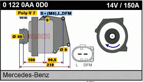 BBA2589 Borg&beck gerador