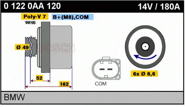 01220AA120 Bosch gerador