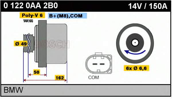 Gerador 01220AA2B0 Bosch