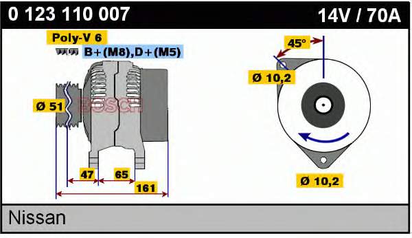 0123110007 Bosch gerador