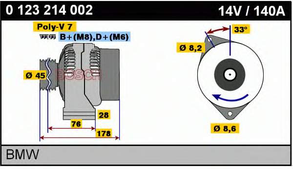 0123214002 Bosch gerador