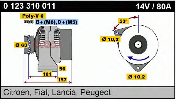 9631318180 Peugeot/Citroen gerador
