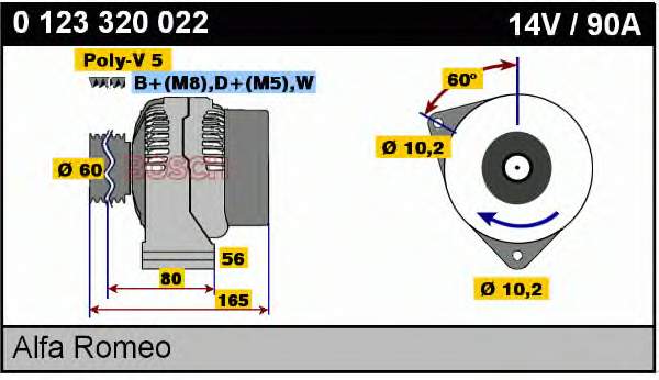 0060580106 Fiat/Alfa/Lancia gerador