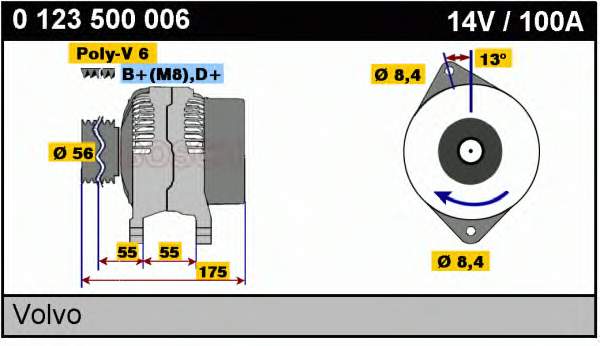 Gerador 0123500006 Bosch