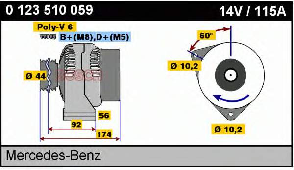 0123510059 Bosch gerador