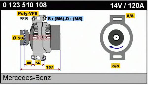 0123510108 Bosch gerador