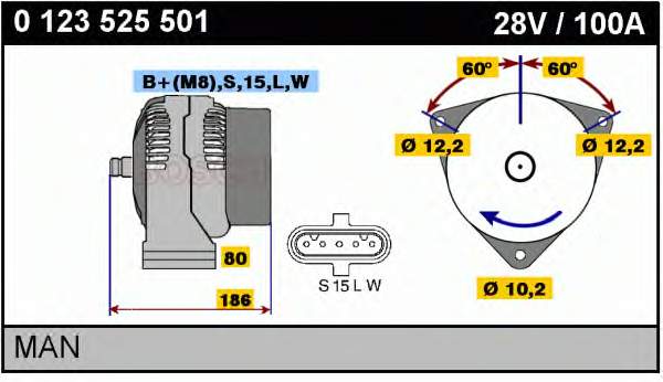 BBA32083 Borg&beck gerador