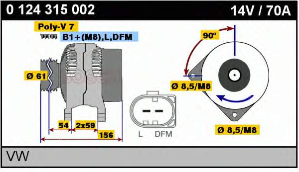 0124315002 Bosch gerador