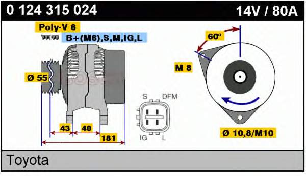0124315024 Bosch gerador