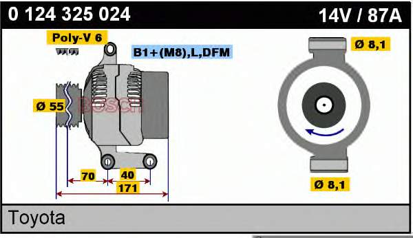 0 124 325 024 Bosch gerador