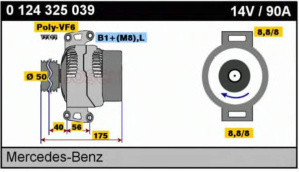 0124325039 Bosch gerador