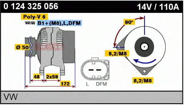 0124325056 Bosch gerador