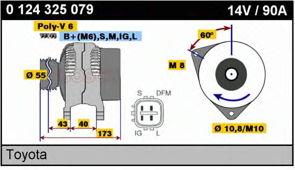 0124325080 Bosch gerador