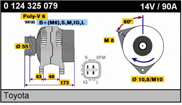 0124325079 Bosch gerador