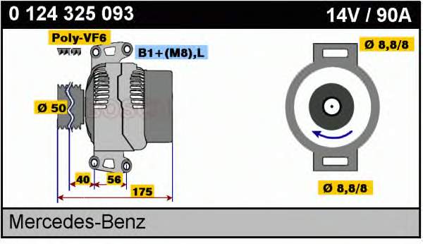 0124325093 Bosch gerador