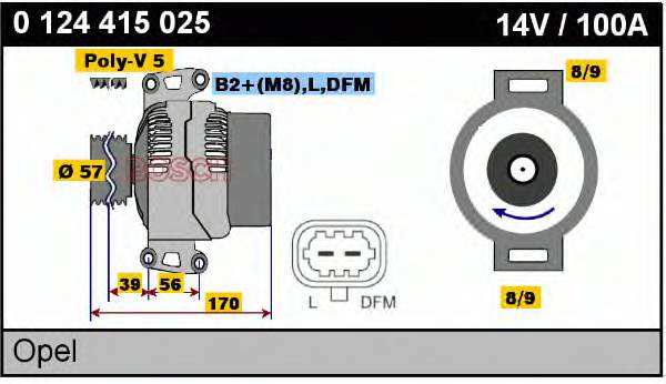 0124415025 Bosch gerador