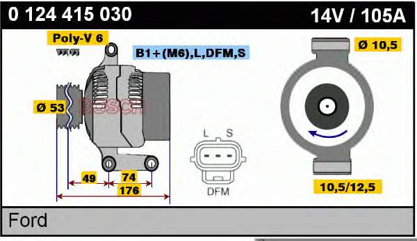 0124415030 Bosch gerador