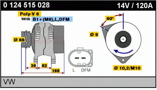 0124515028 Bosch gerador