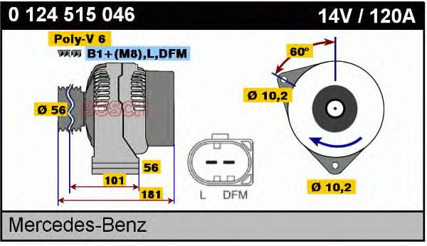 0.124.515.046 Bosch gerador