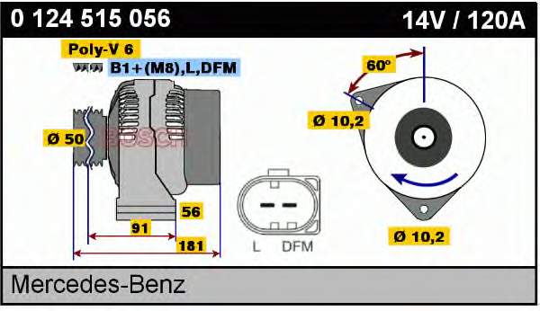 0124515056 Bosch gerador