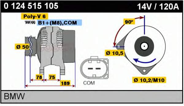 0124515105 Bosch gerador