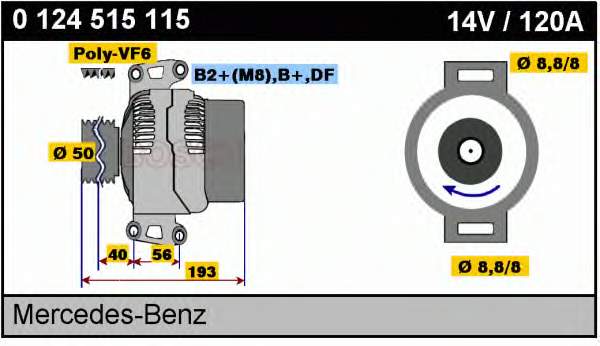 RX073920AC Chrysler gerador