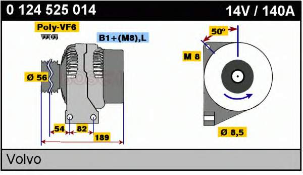 0124525014 Bosch gerador