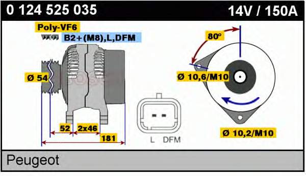 00005705AS Peugeot/Citroen gerador