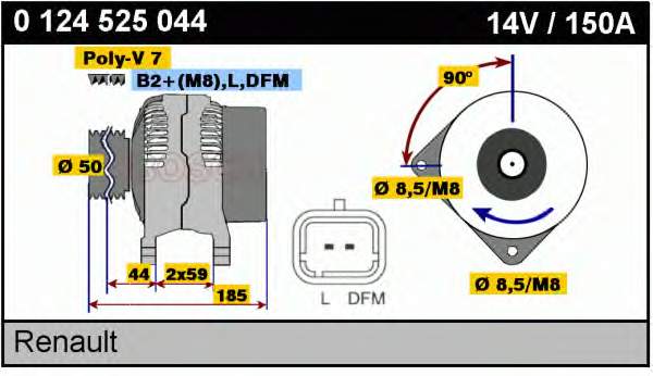 0124525541 Bosch gerador