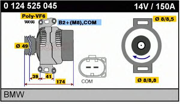 0124525045 Bosch gerador