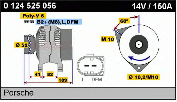 997603012EX Porsche gerador