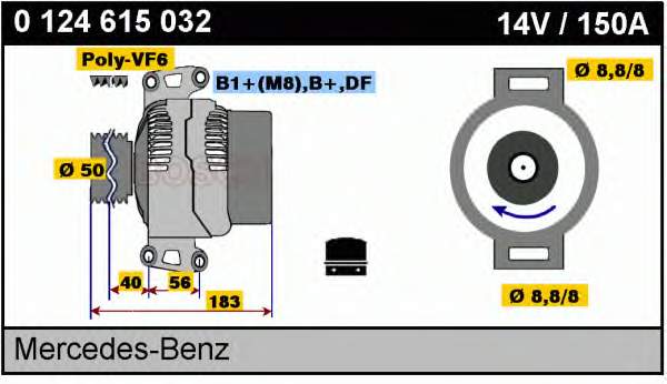 0124615032 Bosch gerador