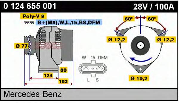 1986A00518 Bosch gerador