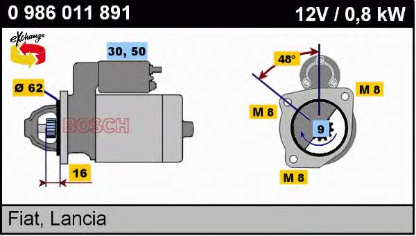 4401806 Ferrari motor de arranco