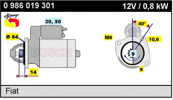 71782359 Fiat/Alfa/Lancia motor de arranco