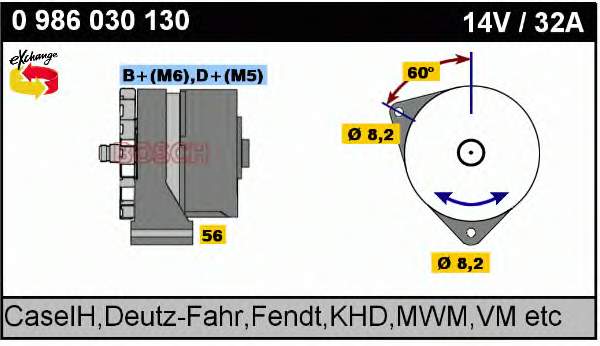 0986030130 Bosch gerador