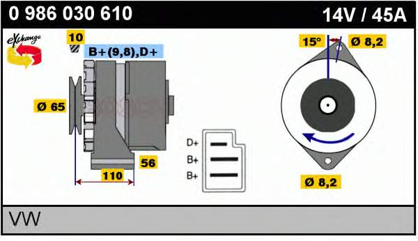 0986030610 Bosch gerador